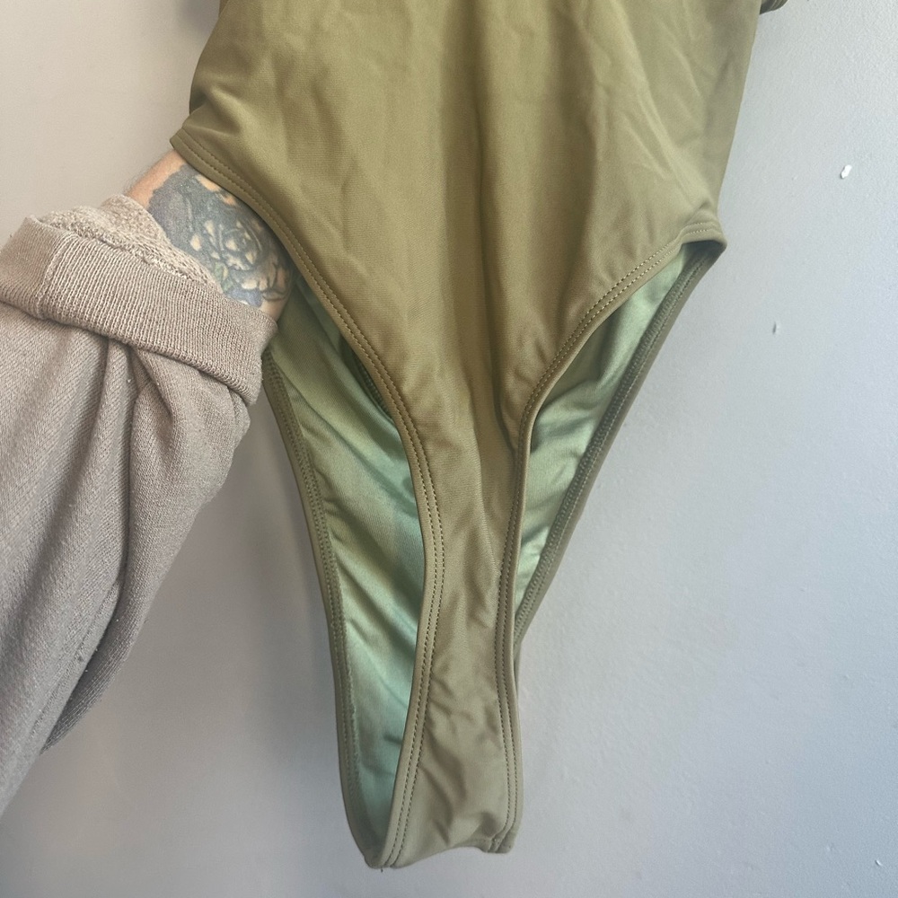 Khaki Tie-Back Bikini - Picture 4 of 7